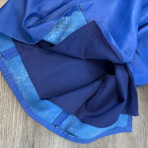 Pierre Cardin Paris VTG 80s Luxury Leather Business Suit, Skirt & Jacket Set - Picture 7 of 15